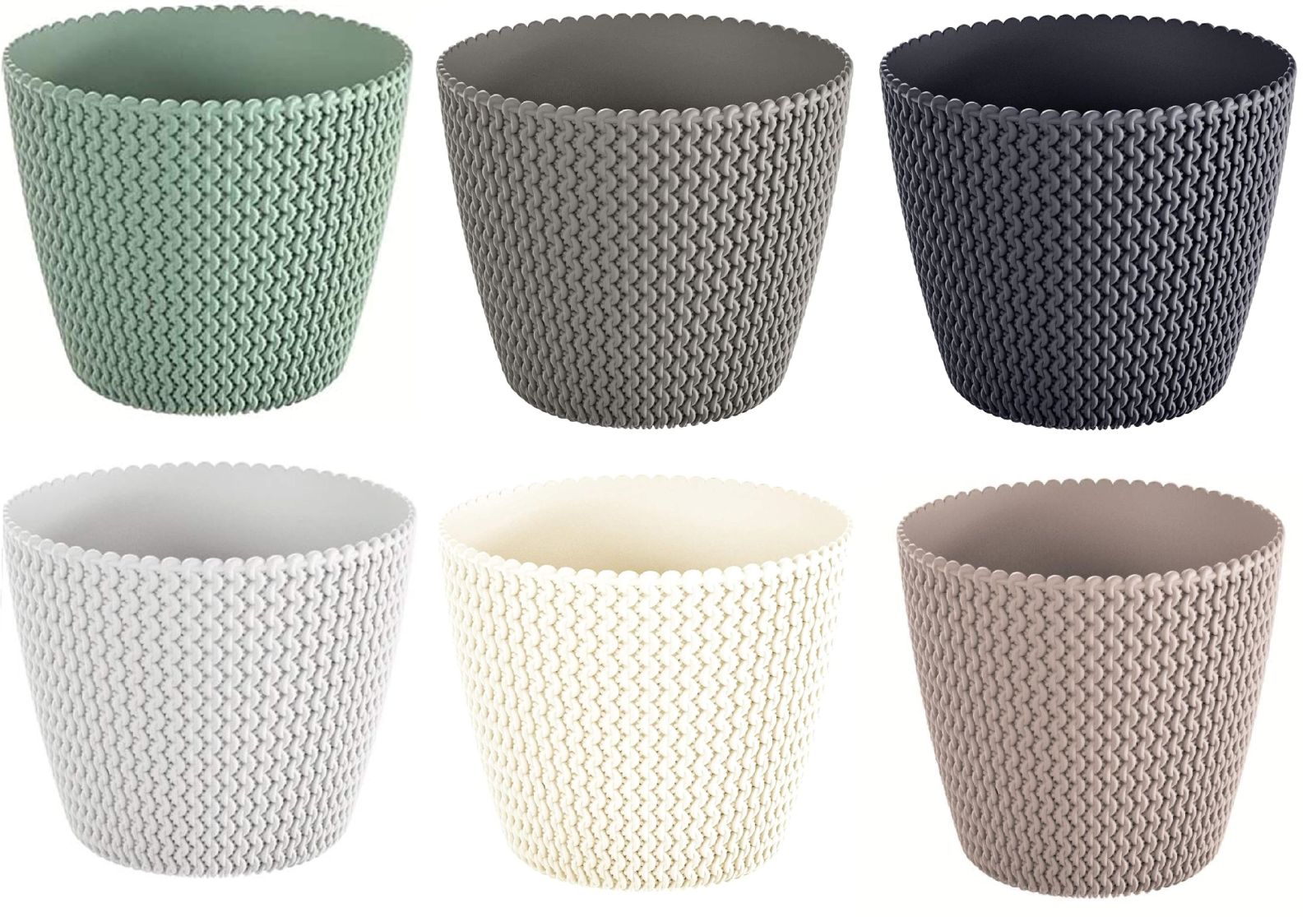 Plant Pots Indoor Outdoor Plastic Flowerpot Small Medium Large Splofy 6 Colours