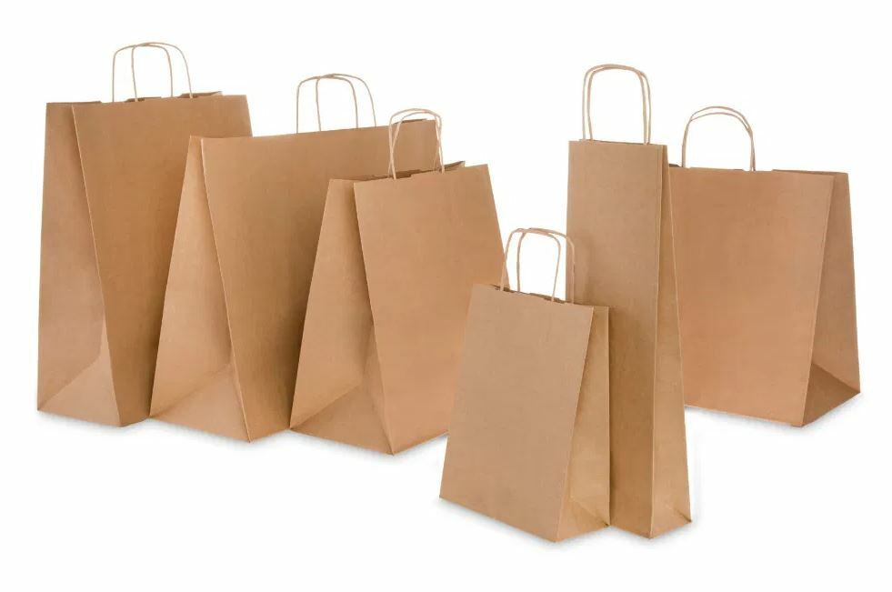 BROWN KRAFT SMALL LARGE PAPER CARRIER BAGS WITH TWISTED HANDLES PARTY GIFT - Image 5