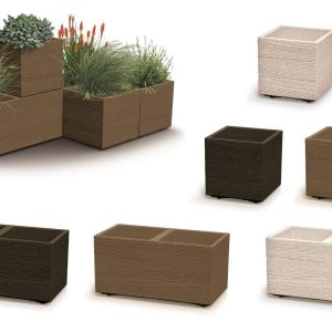 Plant Flower Pot Wood Square Planter Inner Pot Garden Patio Home Large