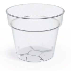 Plant Pot Plastic Orchid Round Planter Transparent Clear Indoor Outdoor 5 Sizes