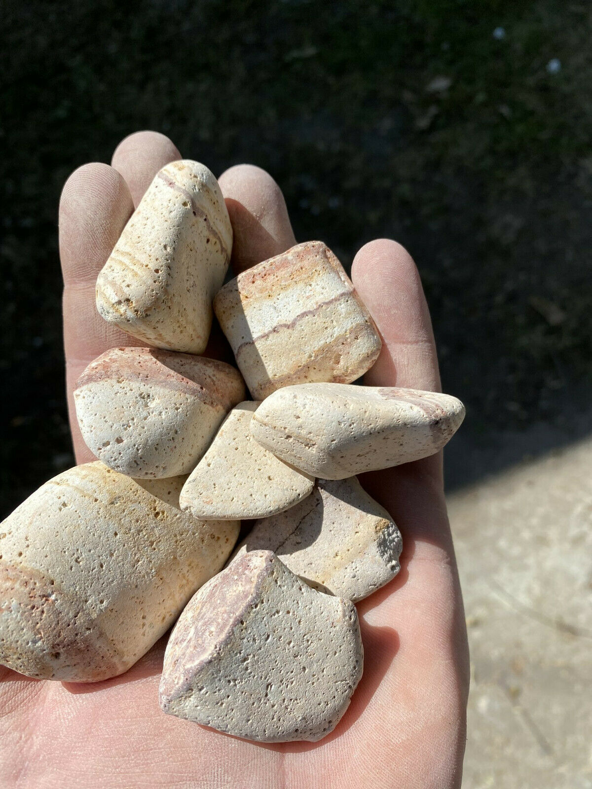 Decorative Rainbow Orange White Stones / Pebbles - Image 3