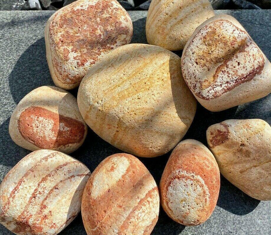 Decorative Rainbow Orange White Stones / Pebbles - Image 2