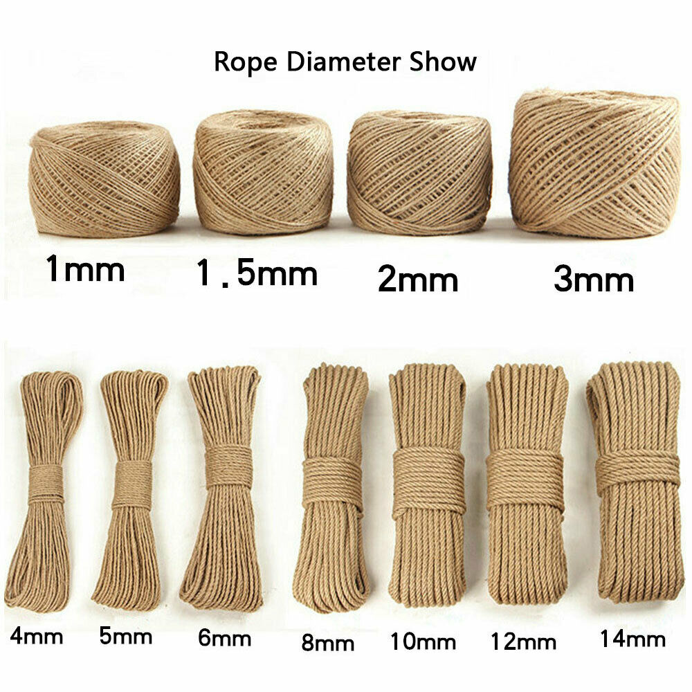 Jute Rope Natural Twisted Braided