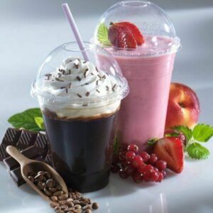 Smoothie Milkshake Cups Lids Clear Plastic