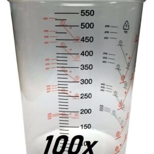 Plastic Paint Mixing Cups 600cc- Pack of 100
