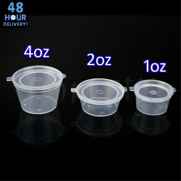 Clear Hinged Lid Plastic Single Use 1/2/4oz