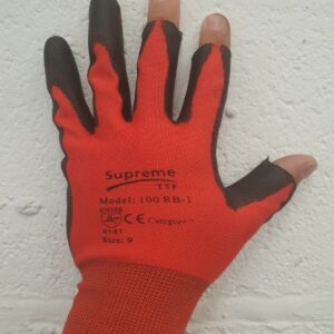 Work Gloves 3 Digit Nitrile Red PU Coated
