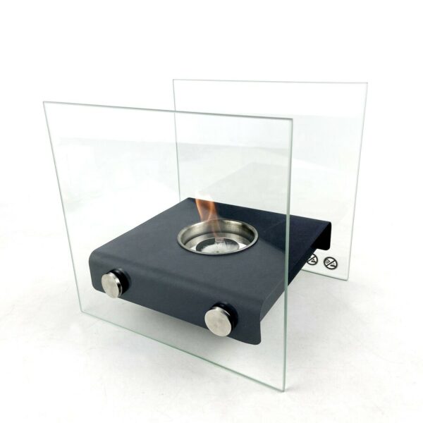 Bio Ethanol Fireplace Indoor Outdoor Camping Glass