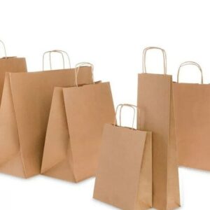 Brown Kraft Paper Bags with Twisted Handles