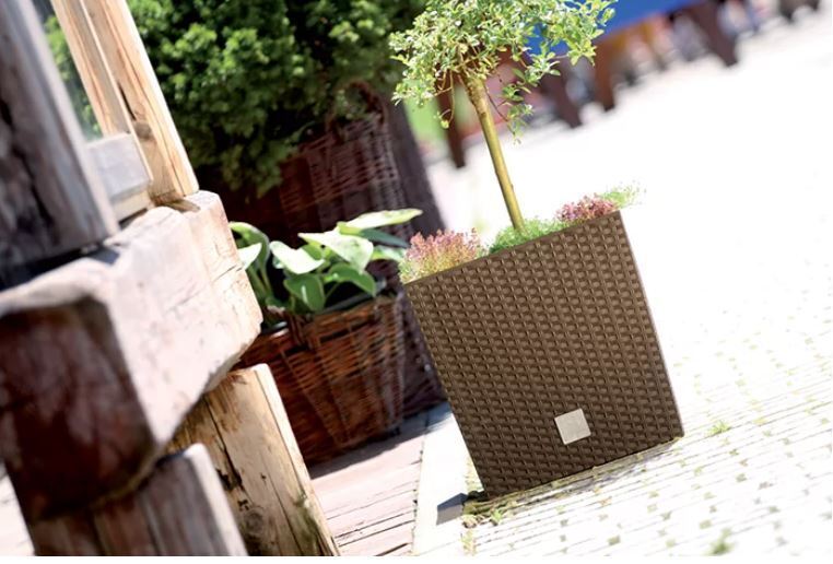 Plant Flower Pot Square Rattan Planter Inner Pot 6 Sizes Garden Patio Home Large - Image 6