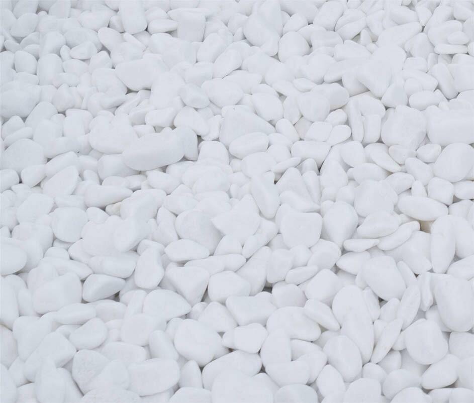 Decorative Marble Extra White Stones / Pebbles 1-3cm 1000KG - Image 3