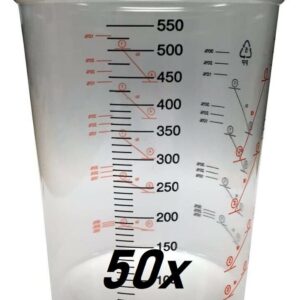 Plastic Paint Mixing Cups 600cc - Pack of 50