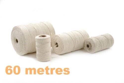 100% Cotton Twisted Cord Craft Macramé Artisan String Natural Beige 2mm - Image 12