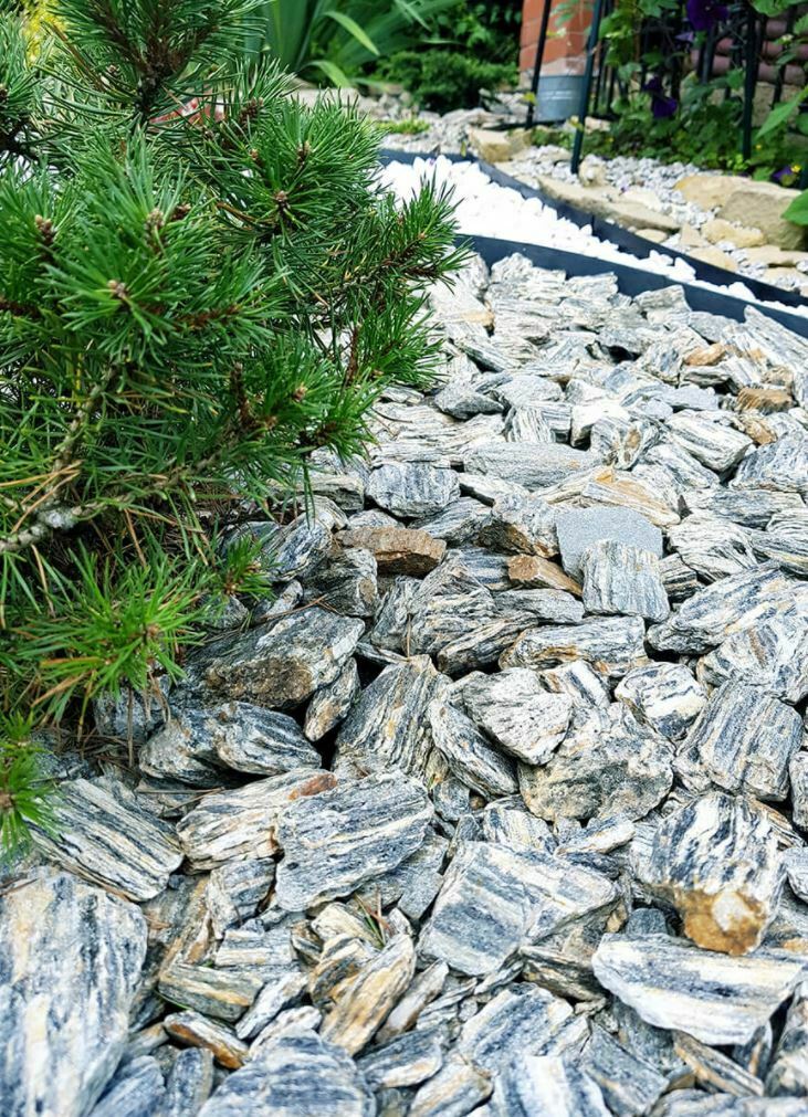 Decorative Gravel Slate Wood Bark Natural 64-150mm 500g