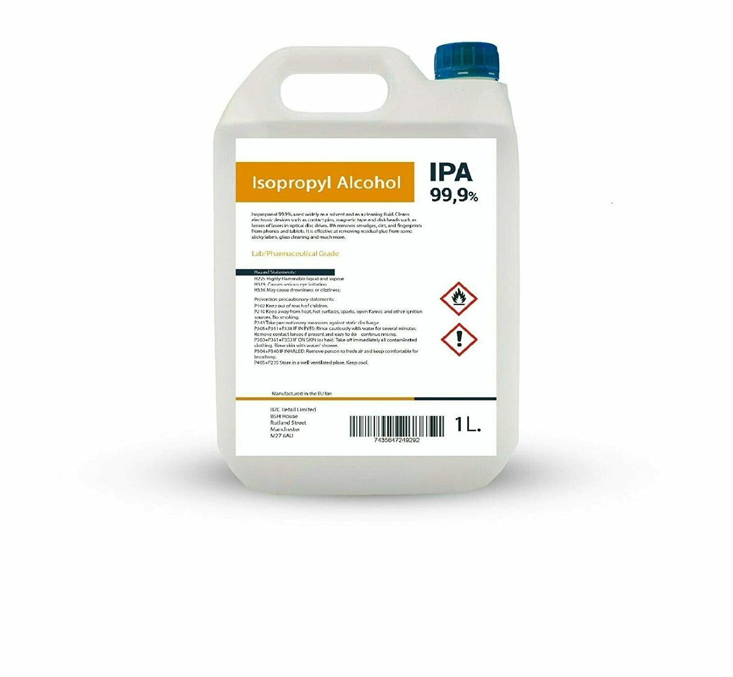 Isopropyl Alcohol IPA 99.9% 1L - Image 2