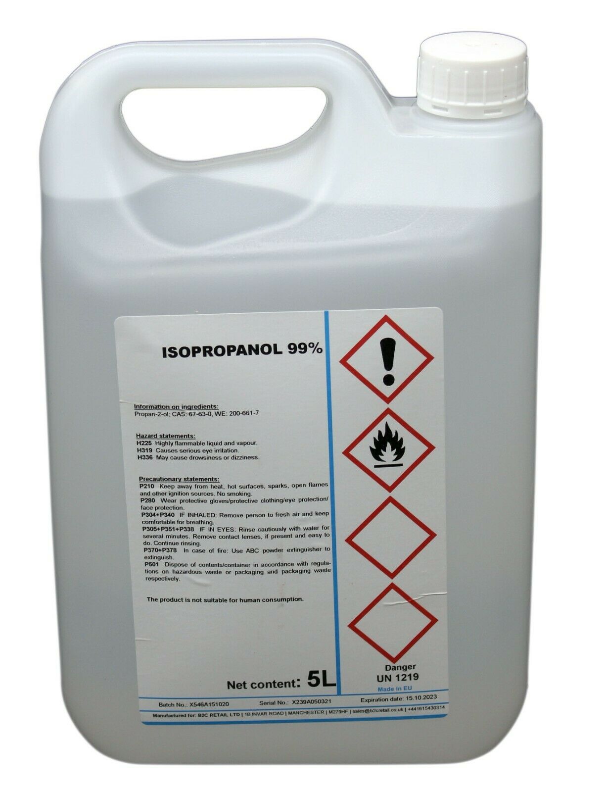 Isopropyl Alcohol IPA 99.9% 1L - Image 3