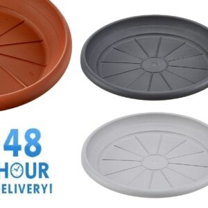 Round Black Plastic Plant Pot Saucers / Water Trays | Sizes Available 13cm-50cm