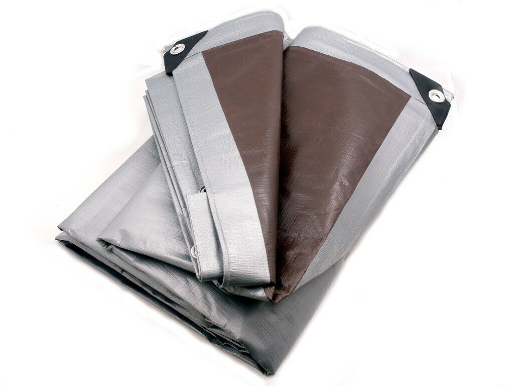 Tarpaulin Grey/Brown Multipurpose 210GSM Waterproof Cover - Image 2