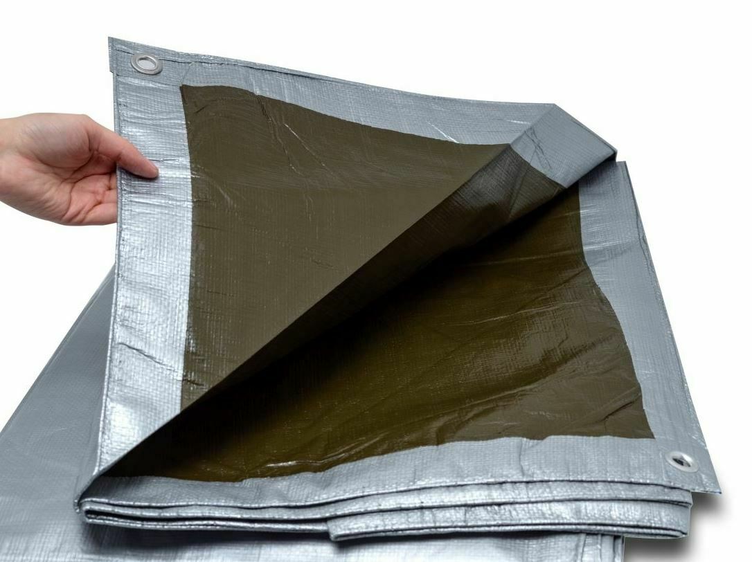 Tarpaulin Grey/Brown Multipurpose 210GSM Waterproof Cover - Image 3