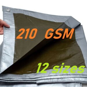 Tarpaulin Grey/Brown Multipurpose 210GSM Waterproof Cover